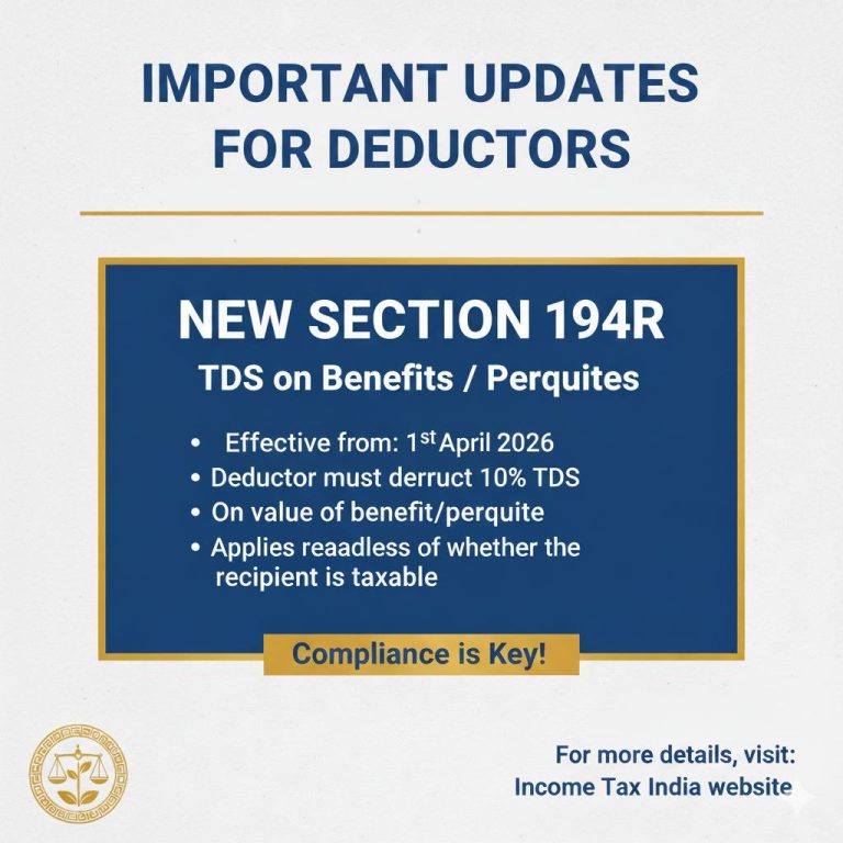IMORTANT UPDATES FOR DEDUCTORS